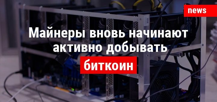 Майнеры вновь начинают активно добывать главную криптовалюту