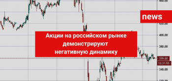 Акции на российском рынке демонстрируют негативную динамику