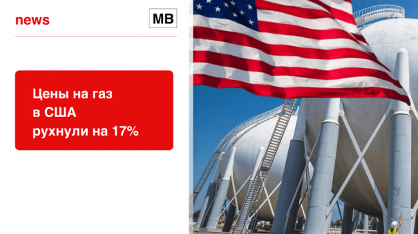 Цены на газ в США рухнули на 17%